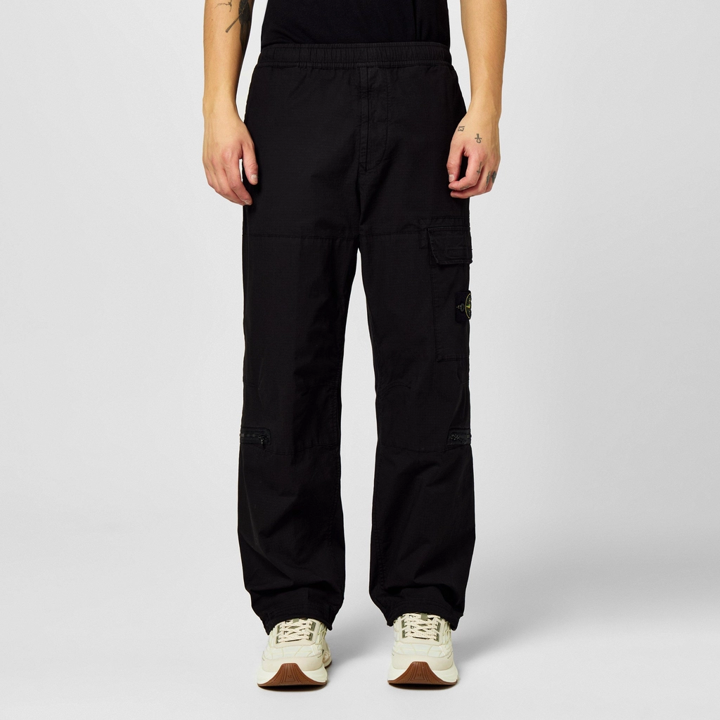 Stone Island Ripstop Cargo Trousers - Nero V0029